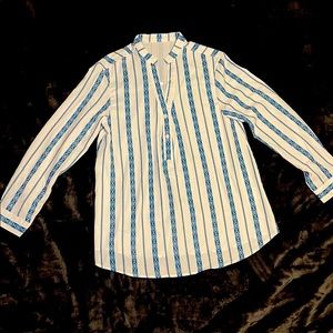 Blue and White Beachy style shirt